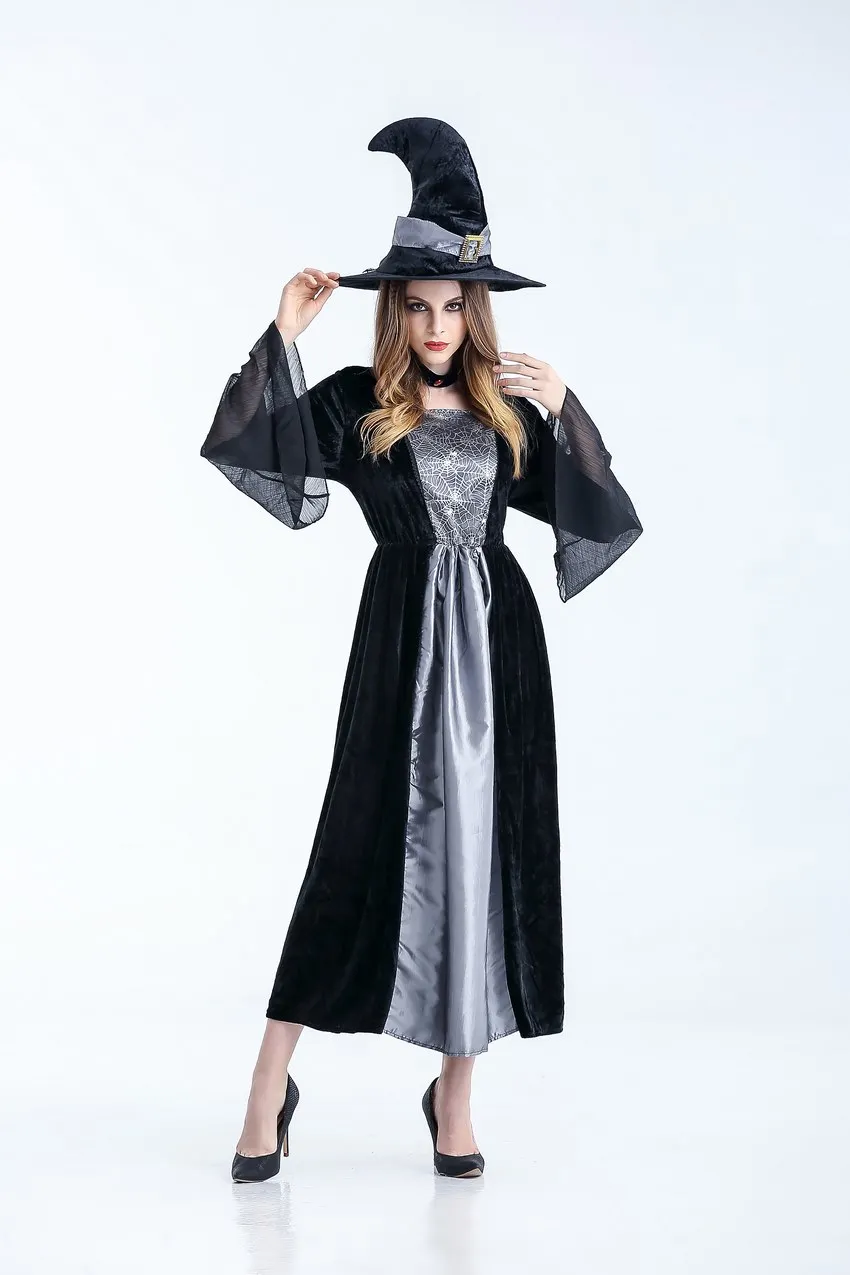 Костюмы на Хэллоуин Женский костюм ведьмы для взрослых фантастическое платье