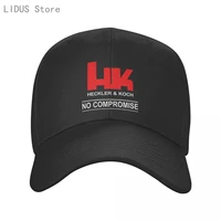 fashion hats hk logo heckler koch firearms no compromise printing baseball cap men and women summer caps new youth sun hat