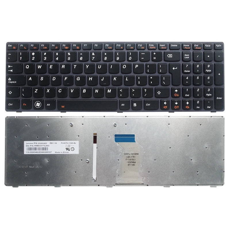 Аксессуары для ноутбуков новая клавиатура UI Lenovo Ideapad Y580 Y580N Y580A Y590 Y590N с подсветкой