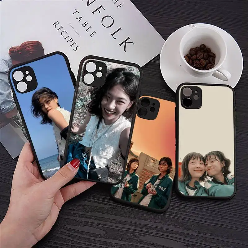 

Jung Hoyeon Phone Case Transparent Matte for iPhone 7 8 11 12 s mini pro X XS XR MAX Plus Clear mobile bag Squid Game 067 Funda