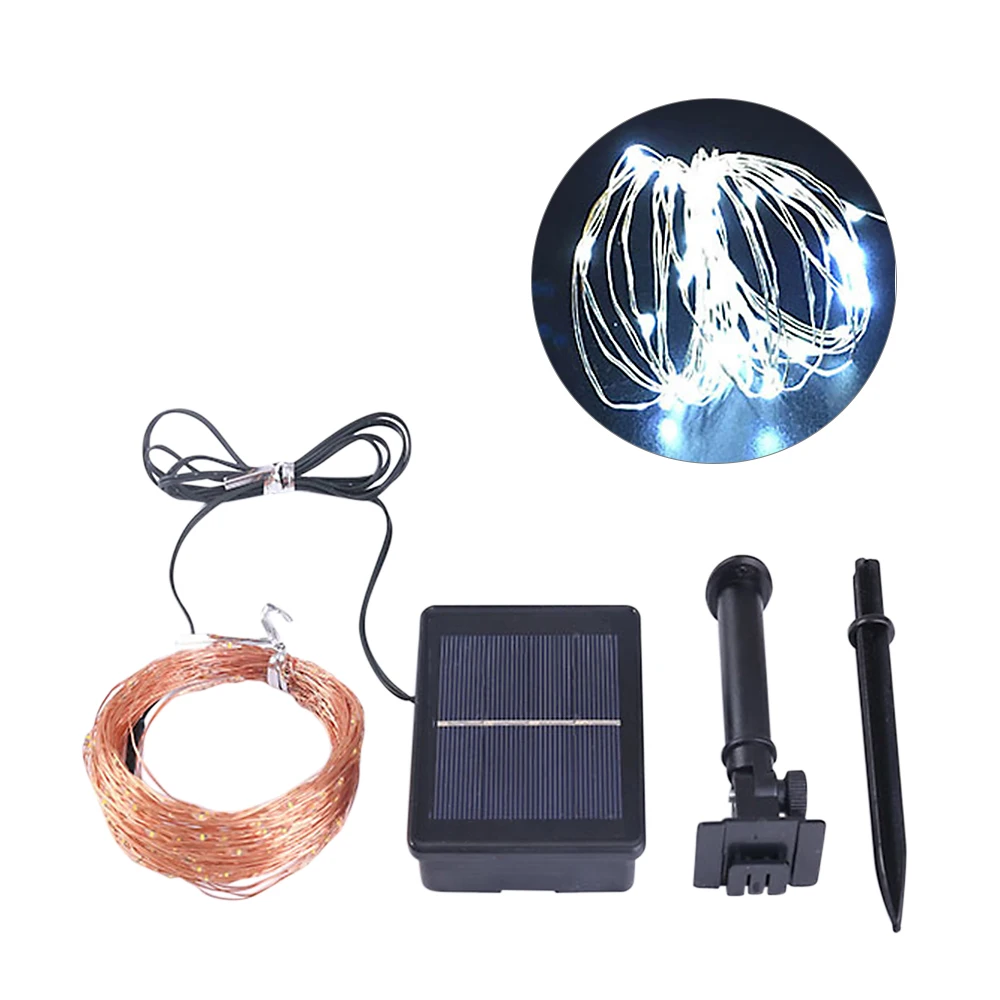 200LED Солнечный струнный светильник s 20 м водонепроницаемый медный провод Фея