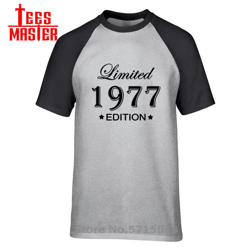 Новейшая модель Родившиеся в 1977 Футболка Мужская хлопковая футболка с О-образным