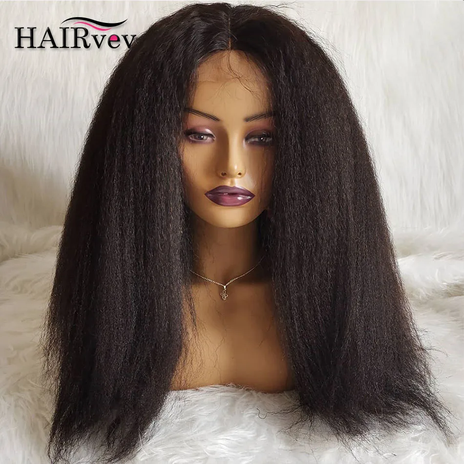 

HD Lace Closure Wigs Preplucked Kinky Straight Brazilian Human Hair Natural Hairlines 30 Inches 5x5 Lace Closure Human Hair Wigs