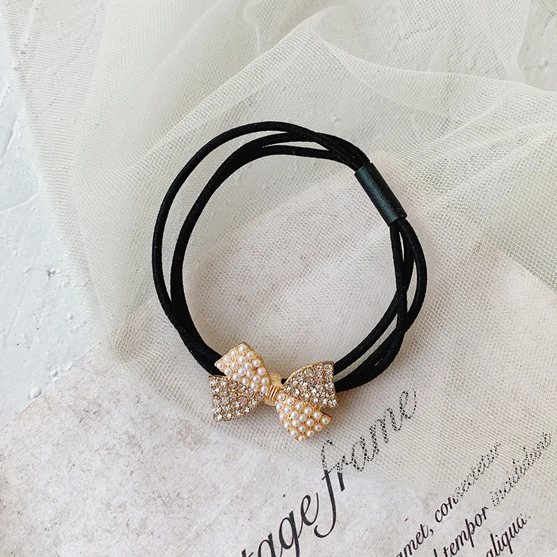 

Woman Elegant Pearl Hair Ties Beads Girls Scrunchies Rubber Bands Ponytail Holders Hair Accessories Elastic Hair Band 05