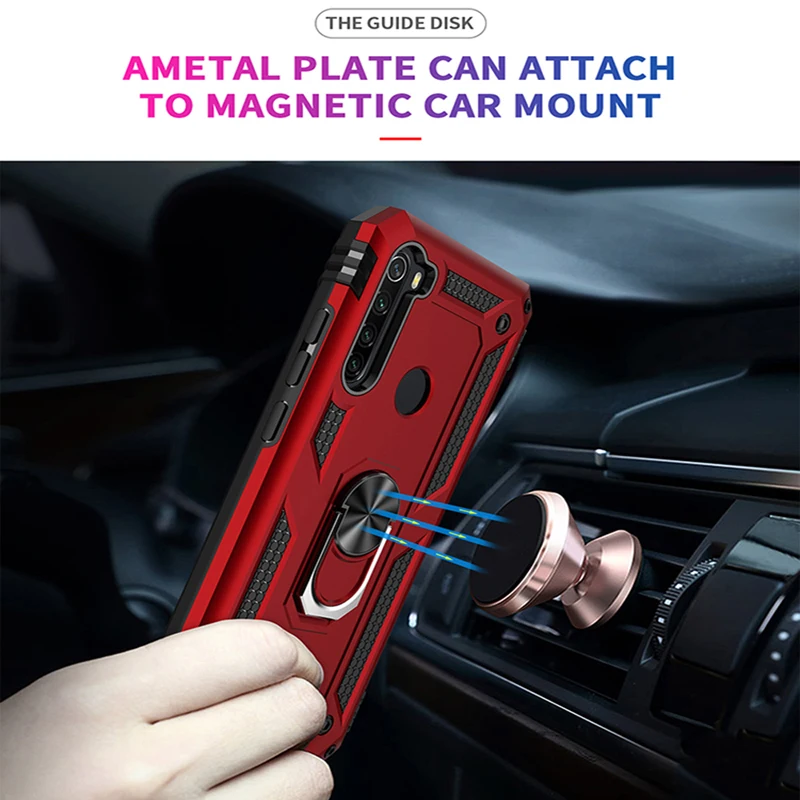 Shockproof Armor Magnetic Metal Case For Huawei Y9A Y8S Y8P Y7P Y6P Y5P Y9S Y9 Y7 Y6 Y5 Prime 2019 2020 Car Bracket Ring Cover