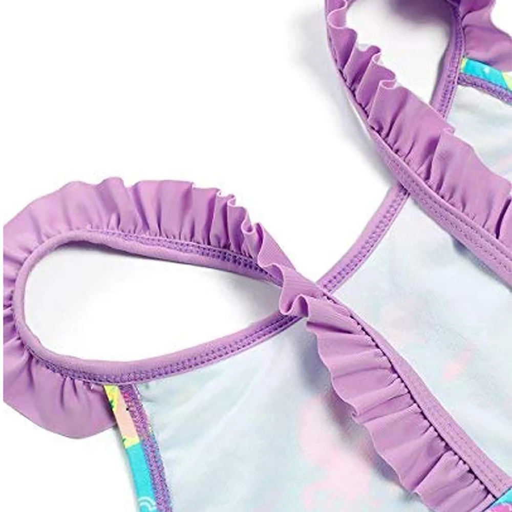 MAICO/цельный купальник русалки для девочек купальный костюм с оборками на плечах