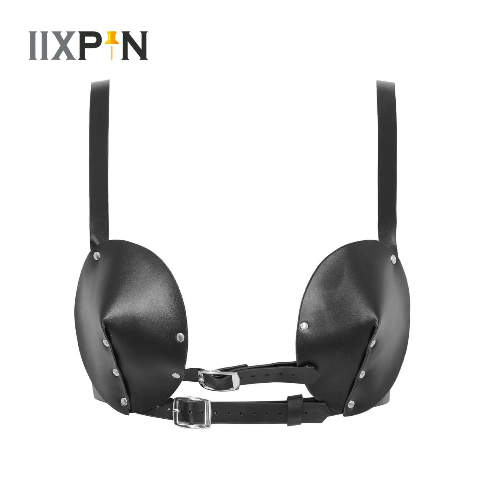 

Женский кожаный бюстгальтер с регулируемыми лямками, готическое бондажное белье в стиле панк, пояс-клетка для груди, сексуальное нижнее бел...