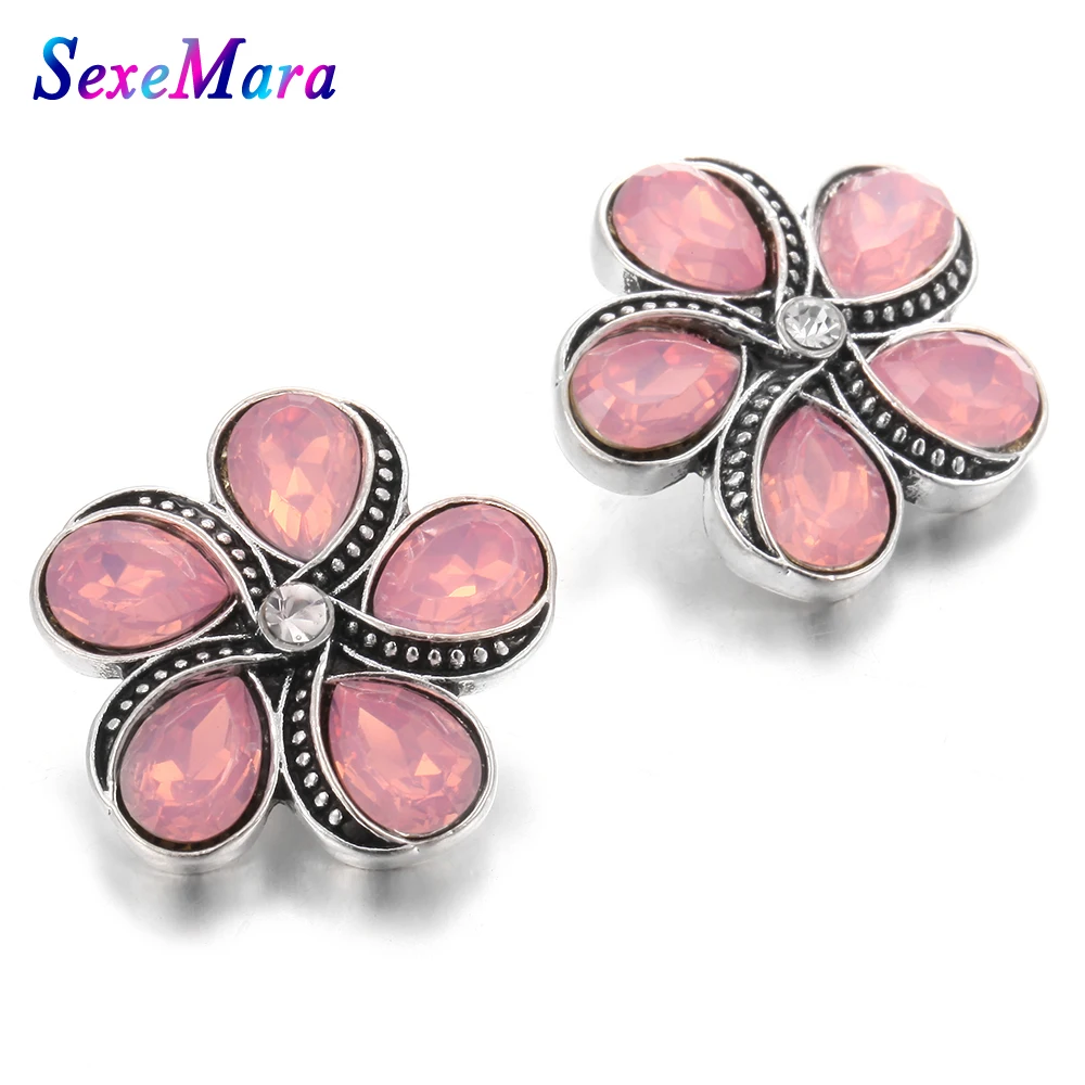 6 шт./лот новинка ювелирное изделие 20 мм металлические цветы кнопки браслет с