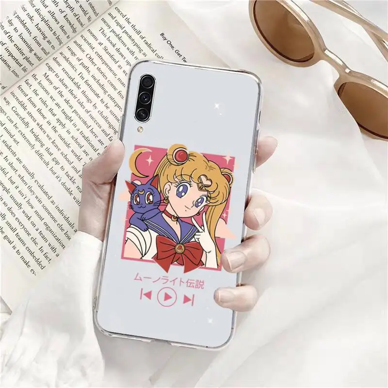 

Sailor Moon Phone Case Transparent For Samsung Galaxy A71 A21s S8 S9 S10 plus note 20 ultra