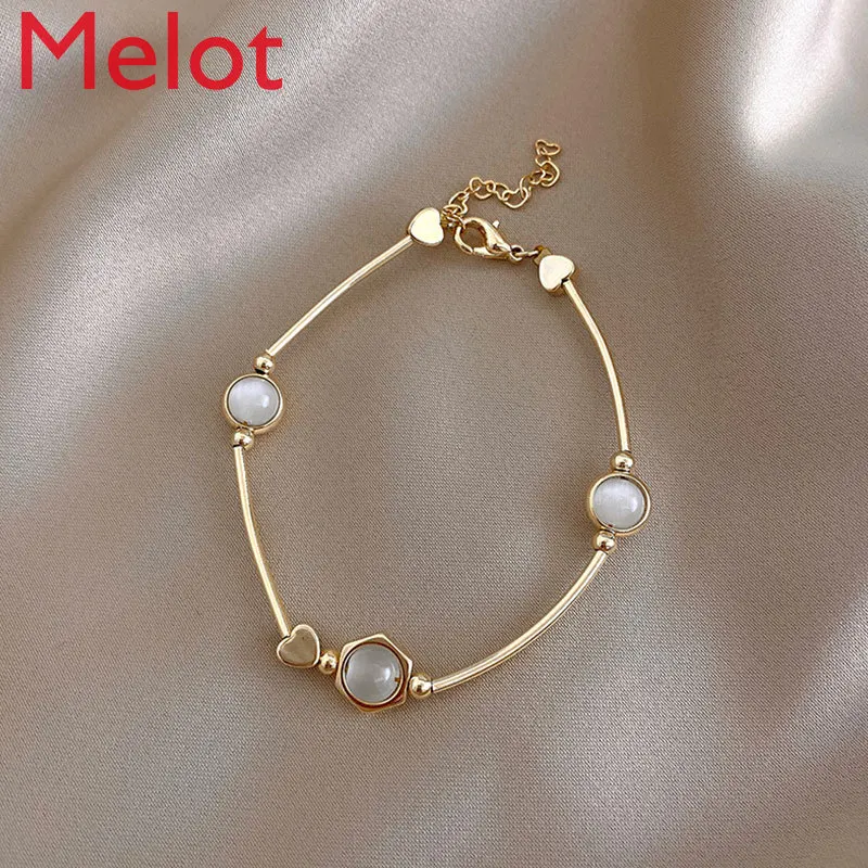 

Love Opal Bracelet Female Crystal Cold Style Simple High Sense Girlfriends Light Luxury