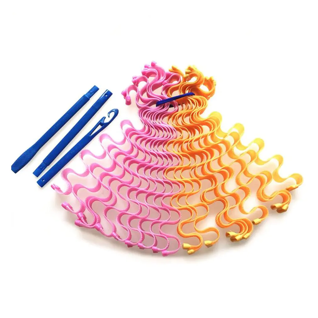 

55 Long 12 Egg Rolls Water Ripple Roll Diy Manual Not Hurt The Hair Spiral Roll Qq Roll Magic Roll Plastic Roll