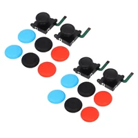 4 pack 3d joycon joystick replacement include tri wing cross screwdriver pry tools 12 thumbstick caps2 brush