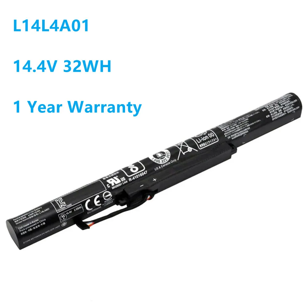 Аккумулятор L14S4E01 для ноутбука Lenovo Ideapad 500 500-15yle Z41 Z51 Z51-70 L14L4A01 L14L4E01 L14M4A01 L14M4E01 L14S4A01 14 4