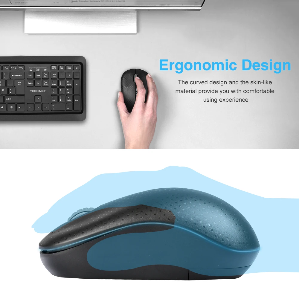 TECKNET оригинальная мини оптическая беспроводная мышь 2 4G надежная 1000 dpi Nano с