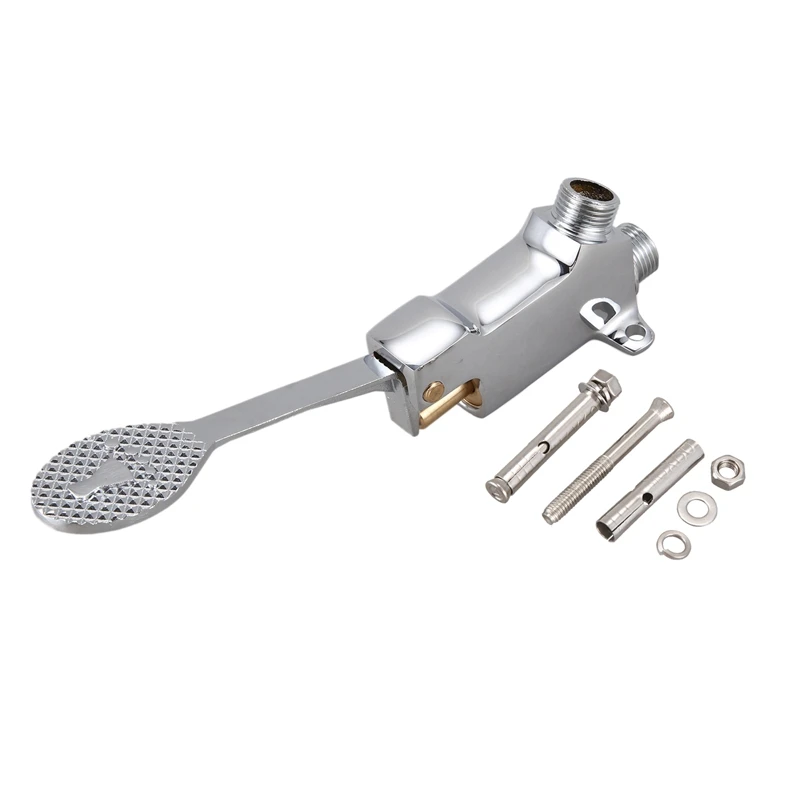

1 Pc Switch Control By Floor Foot Pedal Valve Copper Bathroom Basin Faucet Single Cold Tap Hotel Pedal Water Faucet