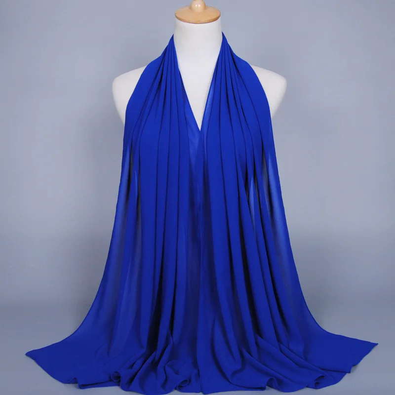 Высокое качество жемчужный пузырчатый шифон мусульманский хиджаб шарф платок