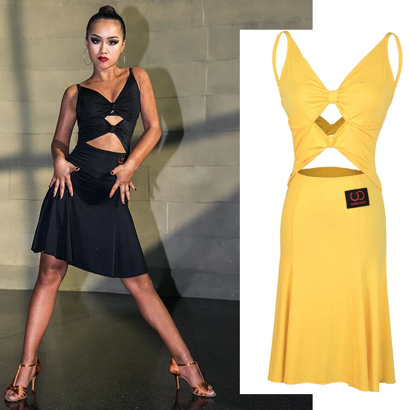 Платье для латинских танцев одежда тренировок женский костюм профессионального