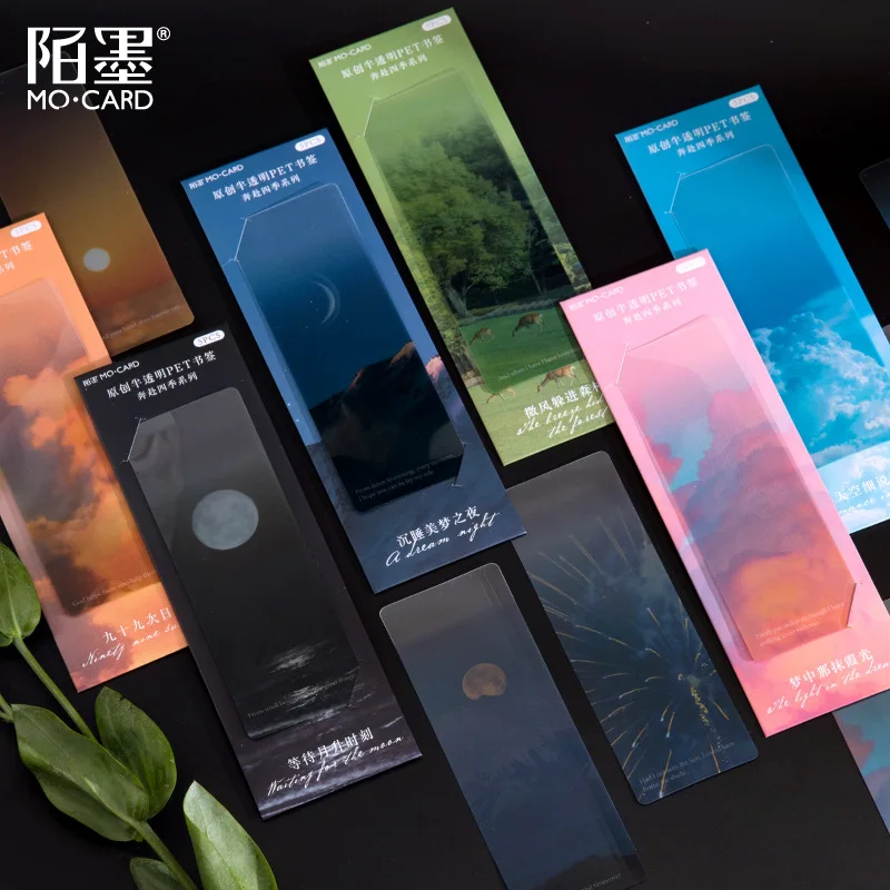 

5 Pcs Creative Four Season PET Bookmark Diy Decorative Journal Planner Book Holder Material Escolar Stationery School Supplies