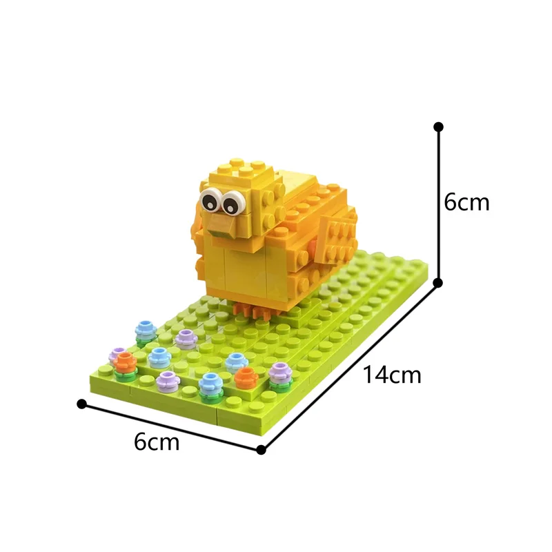 Мини кубики MOC DIY желтая утка жизнь модель животного Обучающие строительные блоки