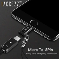 accezz otg micro usb female converter to lighting for iphone x xr xs max 7 8 6s plus phone charging sync data 8 pin adapter 4pc