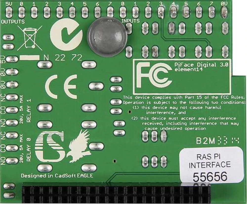 Цифровая 2 дочерняя плата PIFACE PiFace DIGITAL для моделей Raspberry Pi A/B реле переключатели