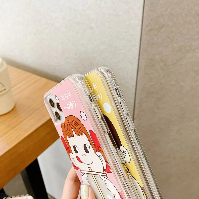 Японский молочный чехол для телефона Peko Poko Bubble tea quicksand iPhone XS MAX XR 6 7 8 Plus 11 Pro Max |