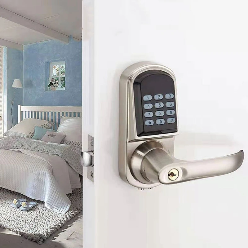 

Smart Electronic Door Lock Code Door Lock Mechanical Keys Digital Keypad Password Lock Keyless Electronic Lock Smart Home