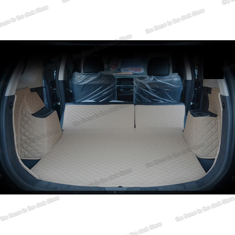 

Кожаный коврик для багажника автомобиля Lsrtw2017, грузовой коврик для Mitsubishi Outlander 2013, 2014, 2015, 2016, 2017, 2018, 2019, 2020, 5 мест, аксессуары