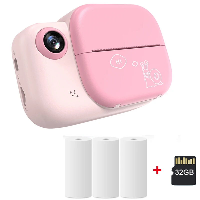 

Children's Camera Instant Camera with Print For Children Digital Camera 12MP HD Photo Video Camera Toy Camera Kids Birthday Gift