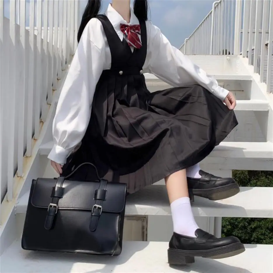 

Mothybot College Style JK Japanese Nursing Vest Black Dress Female Korean Version For Women