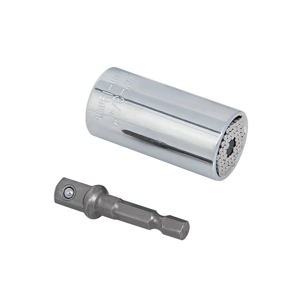 Sleeve Connect Rod Набор гаечных ключей, универсальный рукав, набор головок, волшебная муфта, 7-19 мм, гаечный ключ, ключ Gator Grip, многофункциональные ручные инструменты, cr-v материал - Цвет: Sleeve Connect Rod