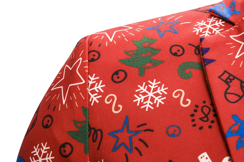 

Christmas Suit New Year's Day Blazer Jacket Men Clothing