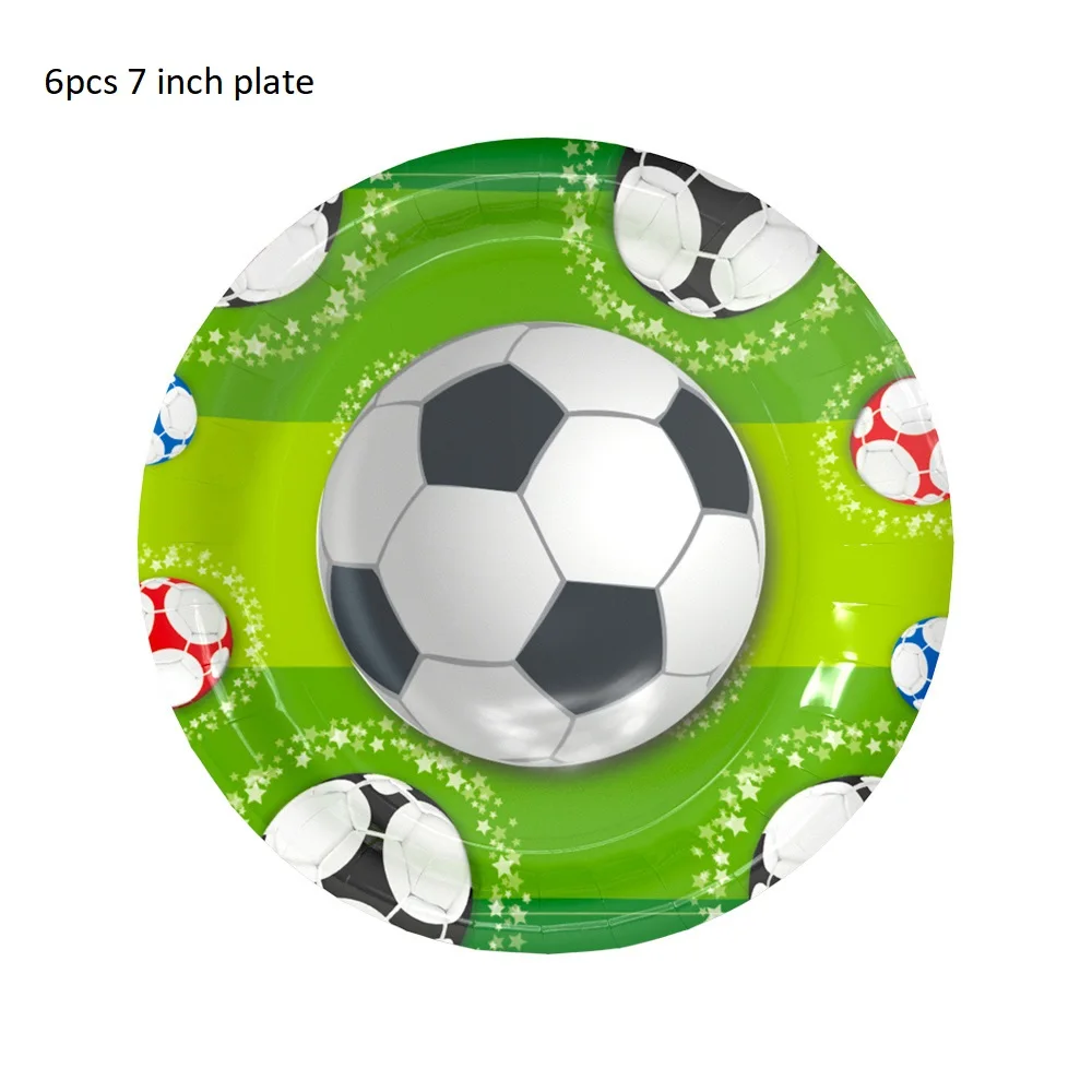 Футбол вечерние посуда Бумага пластины салфетки под чашки скатерть баннер счастливый день рождения, мероприятие, вечеринка принадлежности для мальчиков Festa