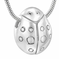 stainless steel ashes urn jewelry ladybug funeral keepsake pendant coccinella septempunctata cremation urn necklace ladybird