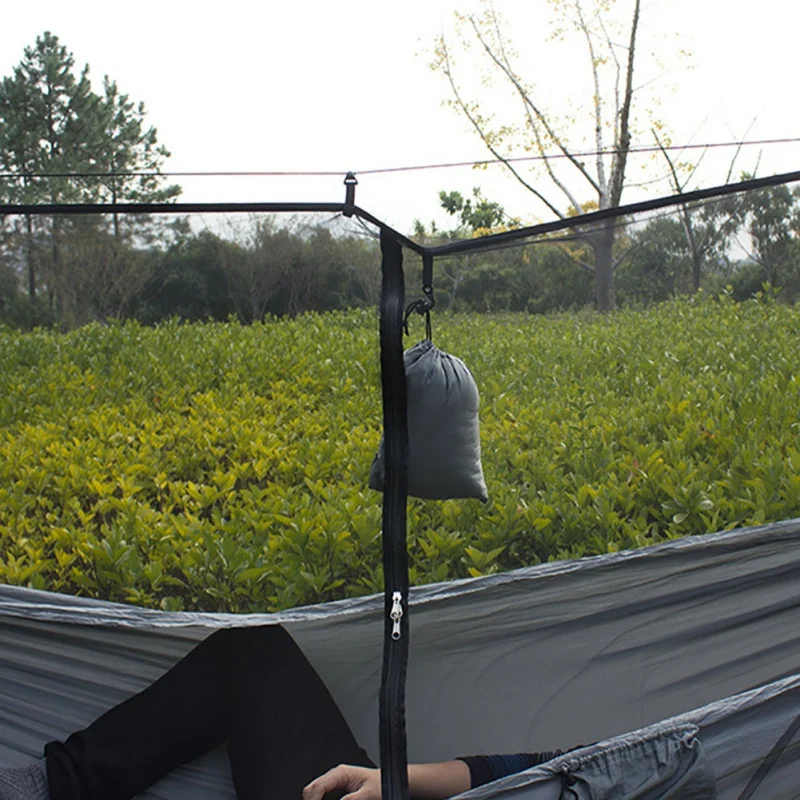 

Hammock Net Camping Double Sided Mosquito Net Repels Insects Polyester Netting For 360 Degree Protection Zipper Accessories