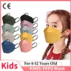 Детские маски Fit От 4 до 12 лет FFP2 Morandi, 4-слойная Корейская маска Homologada FPP2 для детей, черная маска KN95 FFP2mask для детей