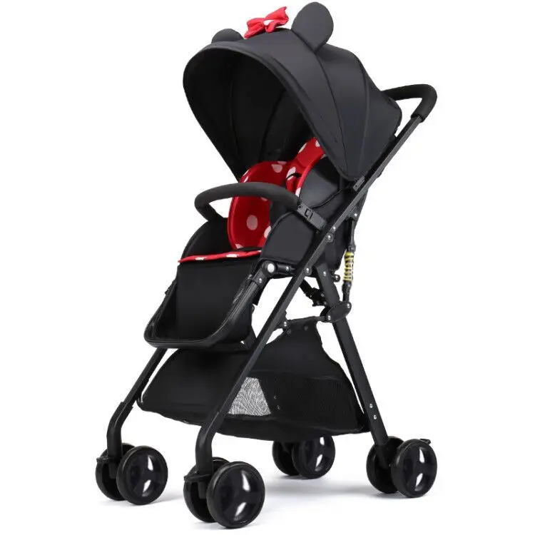 509 Minnie High View Stroller Can Sit Back Folding Ultra-Light Baby Newborn Child Four Wheel Avoidance