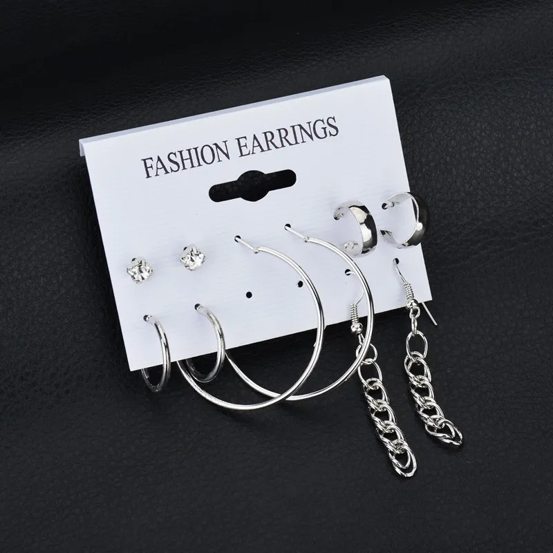 Модные серьги набор колец для ушей из 5 комплектов ювелирные аксессуары