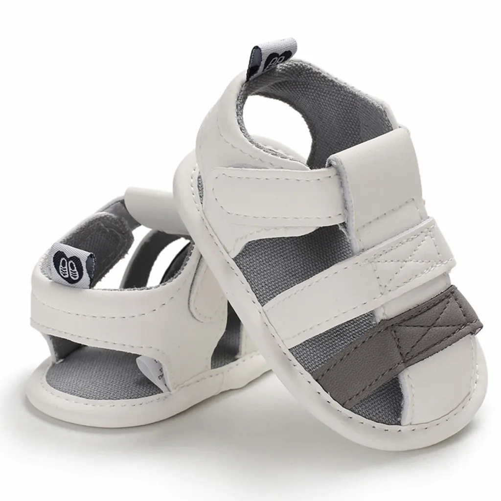 

Cute Summer Newborn Baby Boys Splicing Sandals Shoes Infant Newborn Baby Boy Splicing Soft Sole Prewalker Sandals Single Shoes
