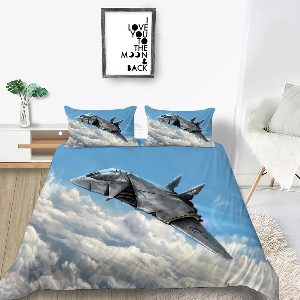 Комплект постельного белья с самолетом модный креативный 3D рисунком размеры