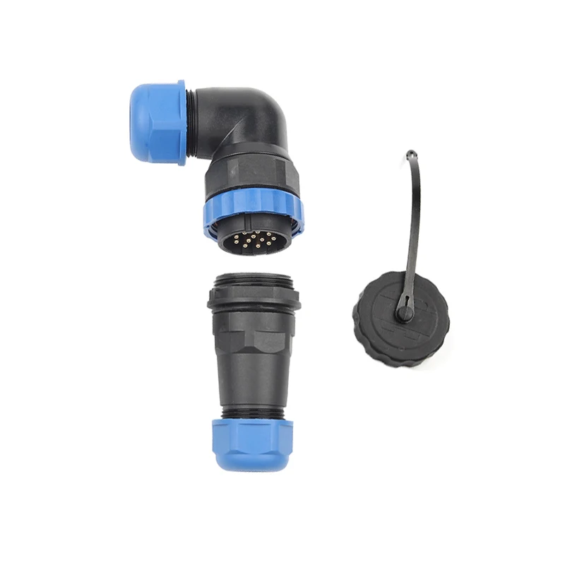 SP28 IP68 Butt Elbow waterproof connector male female wire cable Aviation plug Socket 2/3/4/5/6/7/9/10/12/14/16/19/22/24/26 Pin |
