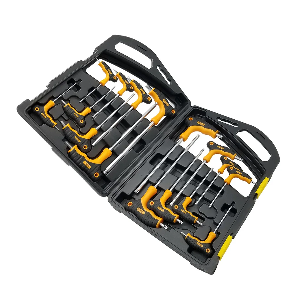 8pc T Handle Torx Star Key Wrench Set Torx Driver Screwdriver Set Bike Bicycle Tool S2 T10 T15 T20 T25 T27 T30 T40 T45 T50