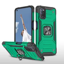 Armor Phone For OPPO A52 A72 A92 Case Shockproof Magnet Car Holder Ring RuggedCase for OPPO A3S A5 A5S A7 A9 A15 A73 A31 2020
