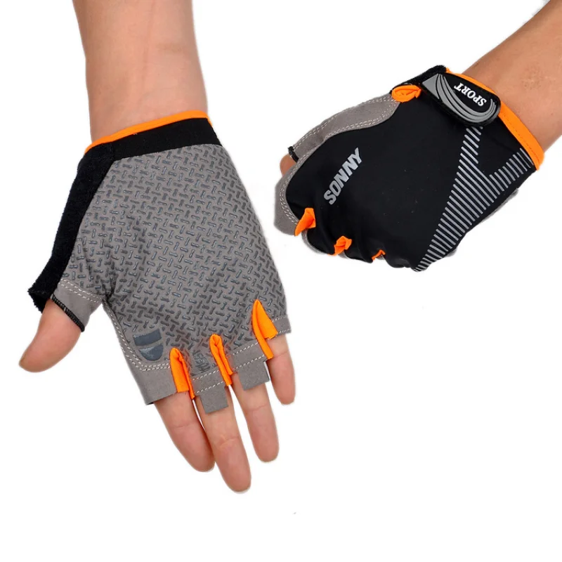 

Cycling Men and Women Half-finger Gloves Ice Silk Non-slip Silicone Bicycle Driving Breathable Outdoor Climbing Fitness Gloves