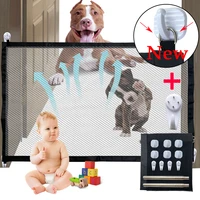 new safety mesh dog fence pet barrier baby safety fence magic pet gate for room door dog gate pet supplies dropshipping