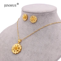 african indian dubai wife luxury wedding gifts gold jewelry sets for women collares bridal necklace earrings jewellery set