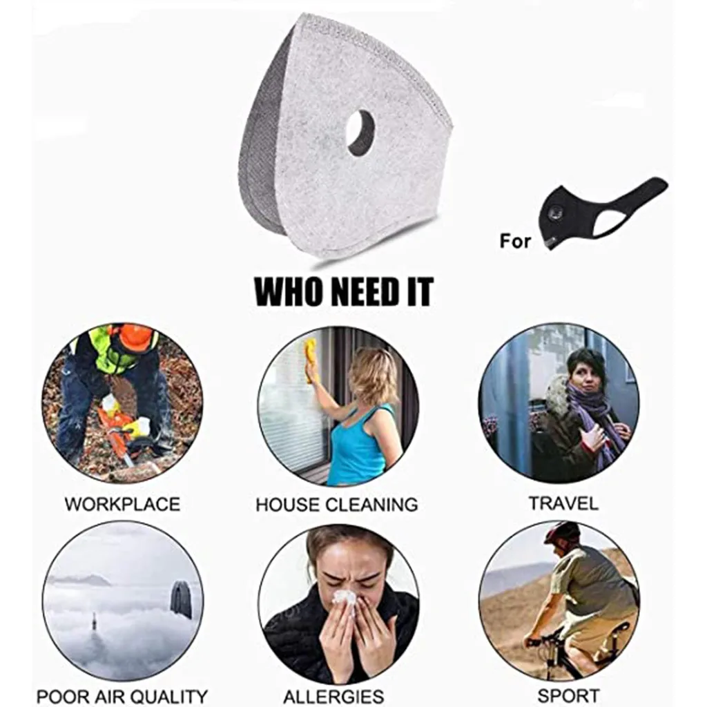 Маска для езды на велосипеде маска лица с фильтром дыхательные фильтры