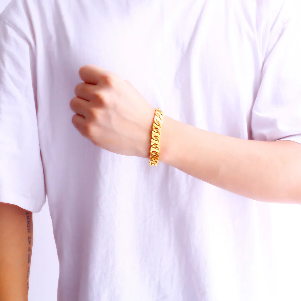 Винтаж Для мужчин с гальваническим покрытием покрытыем цвета чистого 24