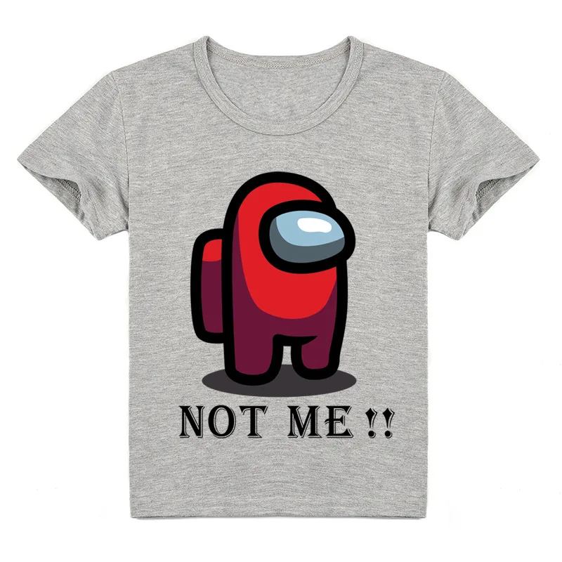 

2021 Summer Game Among Us TShirt Kids Clothes Boys T-shirt Funny Cartoon Anime Harajuku Streetwear Video Game Impostor Girls Tee