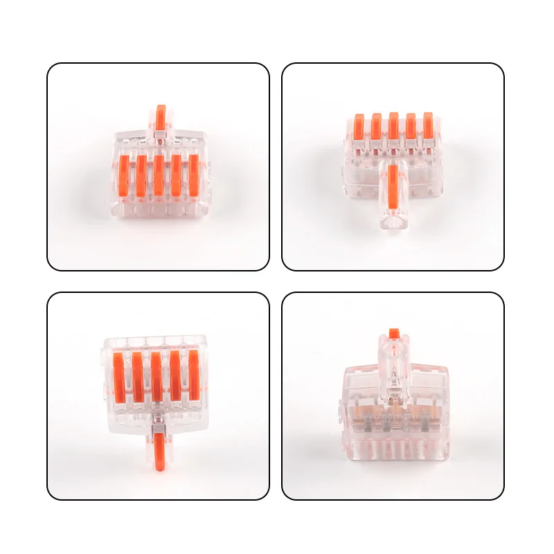 5 шт. прозрачный 1 во множестве вне Быстрый сплиттер подключаемый провод разъемы